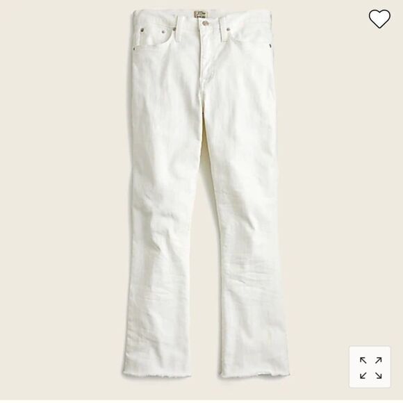 J. Crew 9" demi-boot crop jean in white item J1752* - Picture 1 of 12